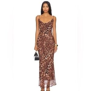 SNDYS SKIN MAXI DRESS LEOPARD